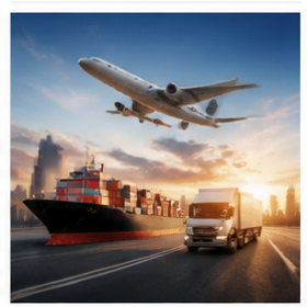 Cross-border logistics visual